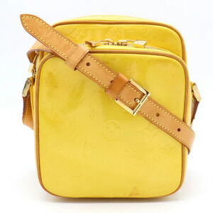 LOUIS VUITTON Vernis Worcester Shoulder Bag Crossbody Enamel Yellow